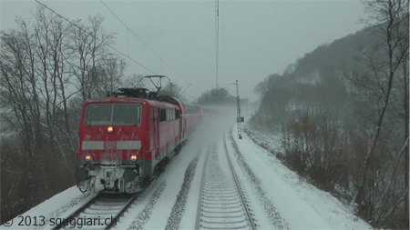 Vista dalla cabina - DB BR 111 (Germania)